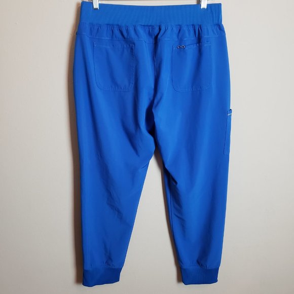 Cherokee Infinity Royal Blue Elastic Waist Jogger Scrub Pants XL - Picture 7 of 9
